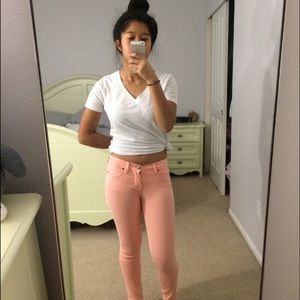 OU Salmon Skinny Jeans